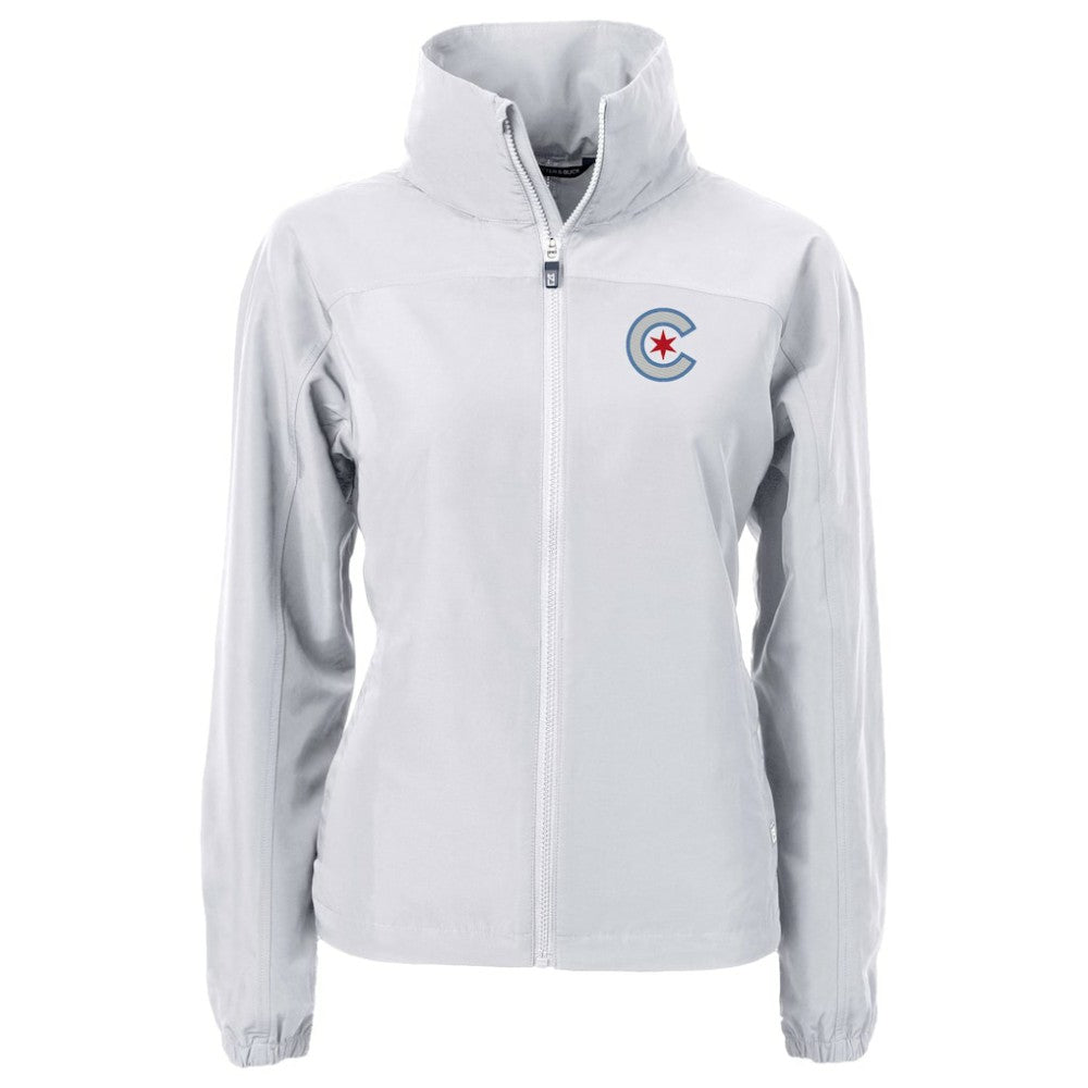 Chicago Cubs Cutter & Buck Women's City Connect Charter Eco Recycled Full-Zip Jacket Lifestyle