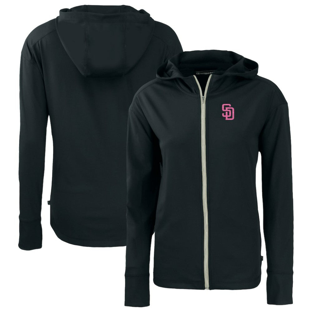 San Diego Padres Cutter & Buck Women's City Connect Daybreak Eco Recycled Full-Zip Hoodie for sale