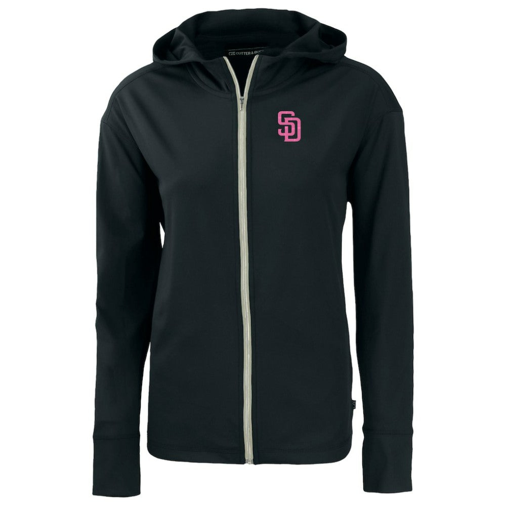 San Diego Padres Cutter & Buck Women's City Connect Daybreak Eco Recycled Full-Zip Hoodie for sale