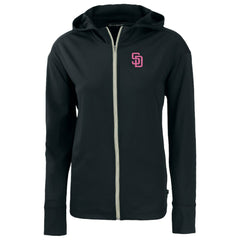 San Diego Padres Cutter & Buck Women's City Connect Daybreak Eco Recycled Full-Zip Hoodie for sale