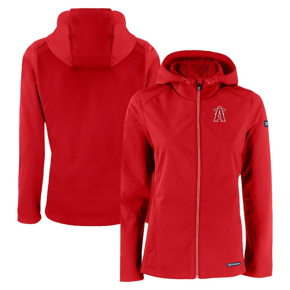 Los Angeles Angels Cutter & Buck Women's City Connect Evoke Eco Softshell Recycled Full-Zip Hoodie Jacket On Sale