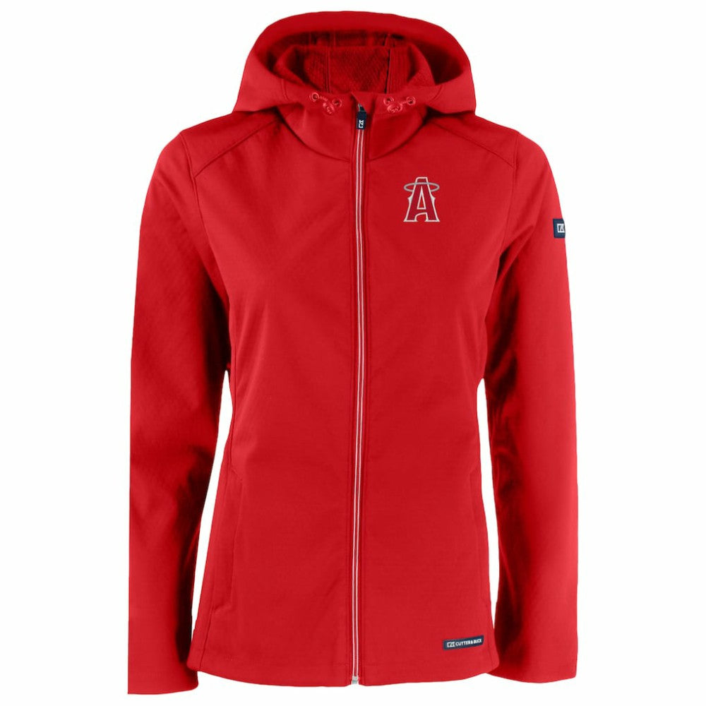 Los Angeles Angels Cutter & Buck Women's City Connect Evoke Eco Softshell Recycled Full-Zip Hoodie Jacket On Sale