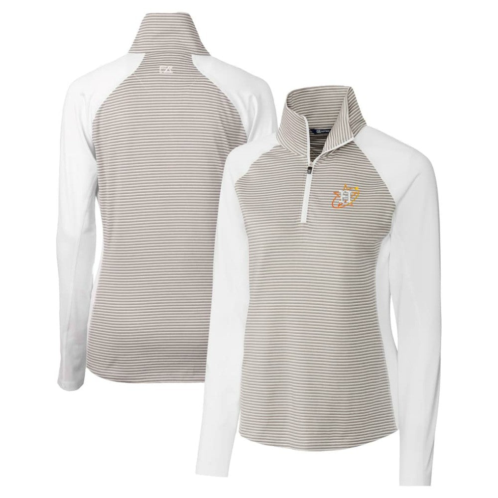 Houston Astros Cutter & Buck Women's City Connect Forge Tonal Stripe Stretch Half-Zip Pullover Top Online