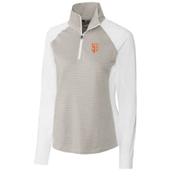 San Francisco Giants Cutter & Buck Women's City Connect Forge Tonal Stripe Stretch Half-Zip Pullover Top Sale