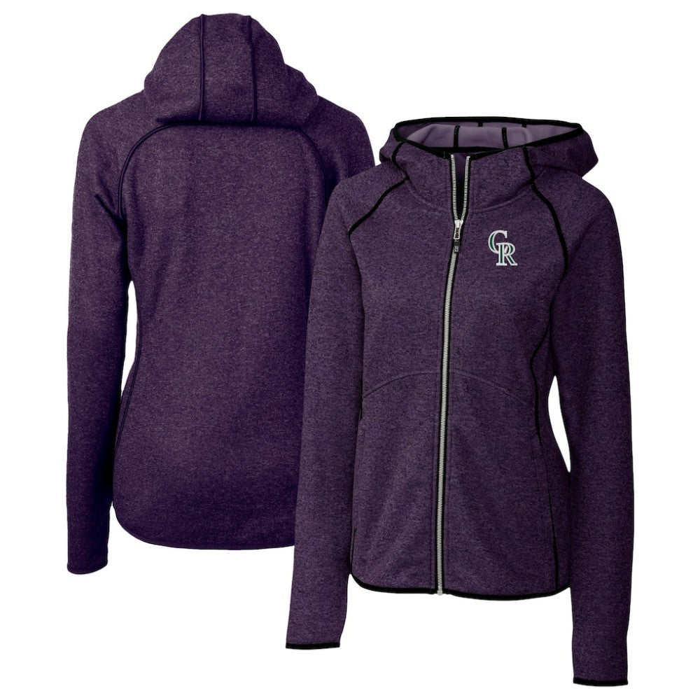 Colorado Rockies Cutter & Buck Women's City Connect Mainsail Full-Zip Hooded Jacket On Sale
