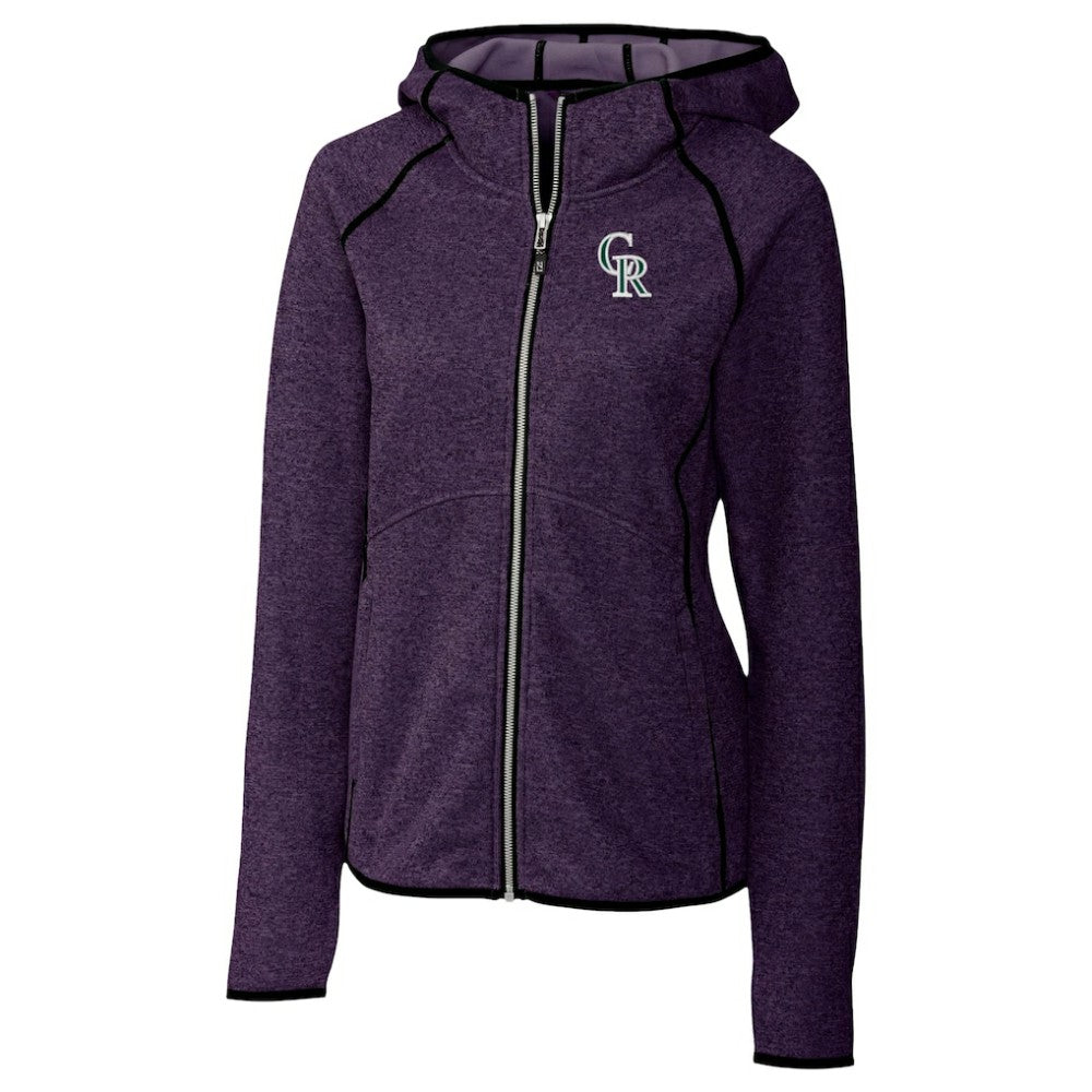 Colorado Rockies Cutter & Buck Women's City Connect Mainsail Full-Zip Hooded Jacket On Sale