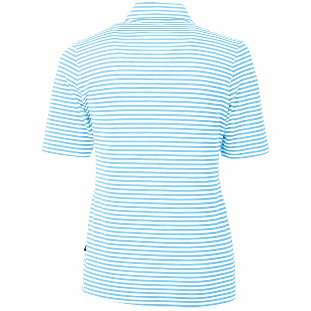Chicago Cubs Cutter & Buck Women's City Connect Virtue Eco Pique Stripe Recycled Top Sale