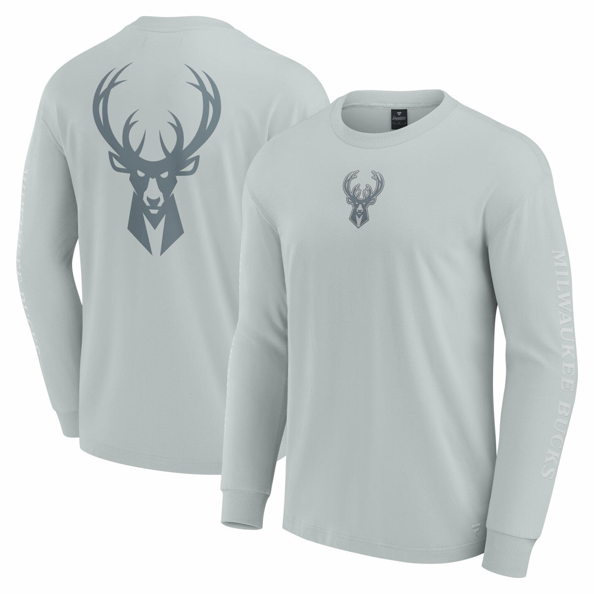 Fanatics - Milwaukee Bucks Elements Strive Long Sleeve T-Shirt  - Gray