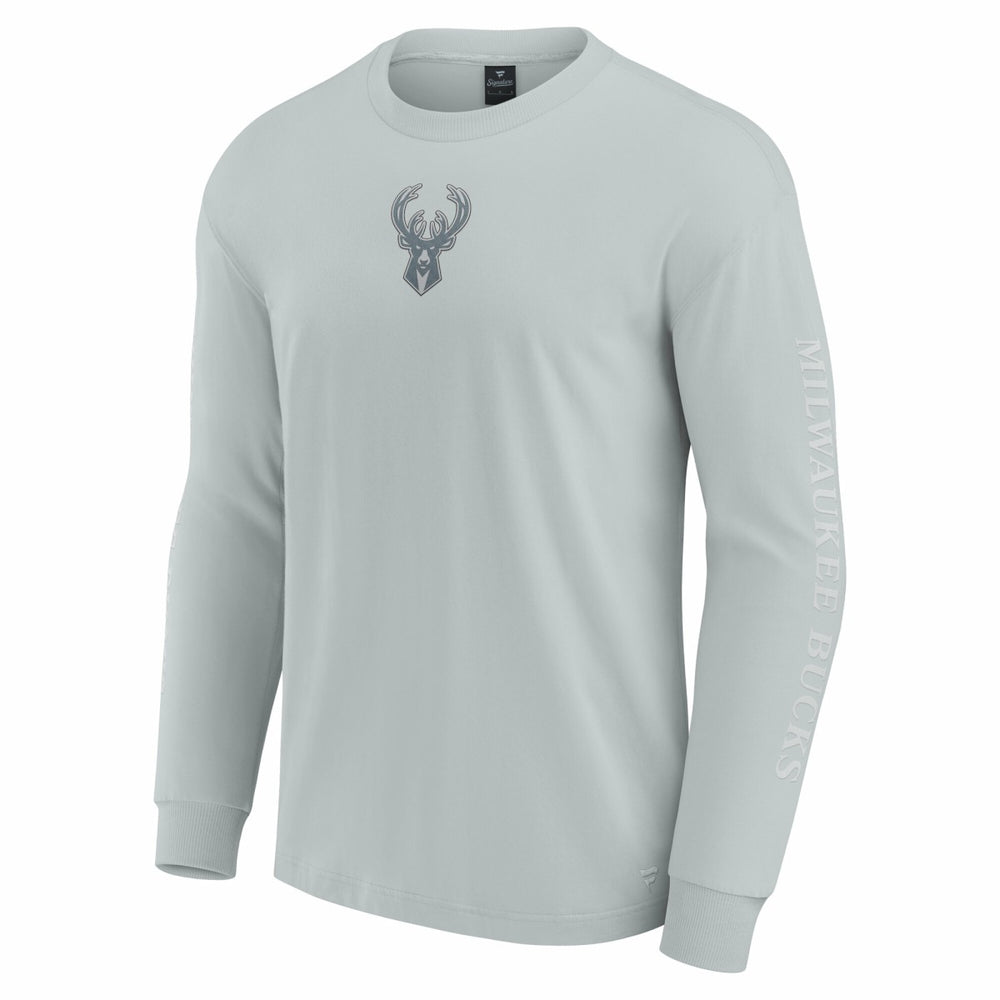 Fanatics - Milwaukee Bucks Elements Strive Long Sleeve T-Shirt  - Gray