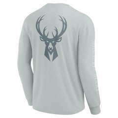 Fanatics - Milwaukee Bucks Elements Strive Long Sleeve T-Shirt  - Gray