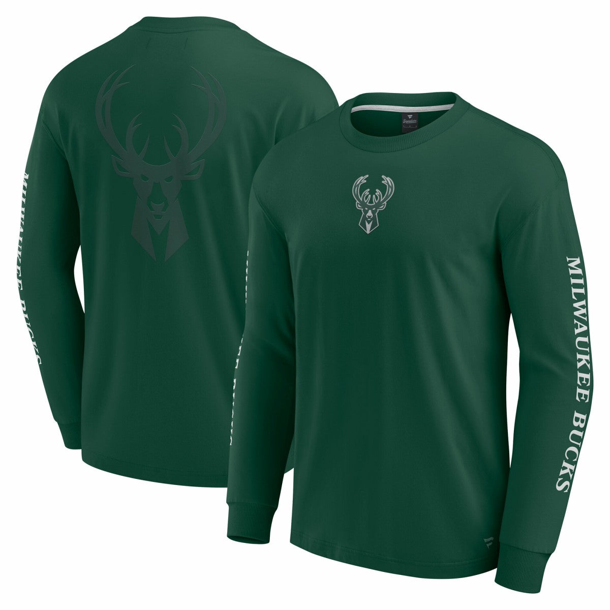 Fanatics - Milwaukee Bucks Elements Strive Long Sleeve T-Shirt  - Hunter Green