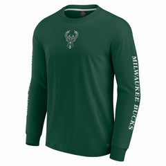 Fanatics - Milwaukee Bucks Elements Strive Long Sleeve T-Shirt  - Hunter Green