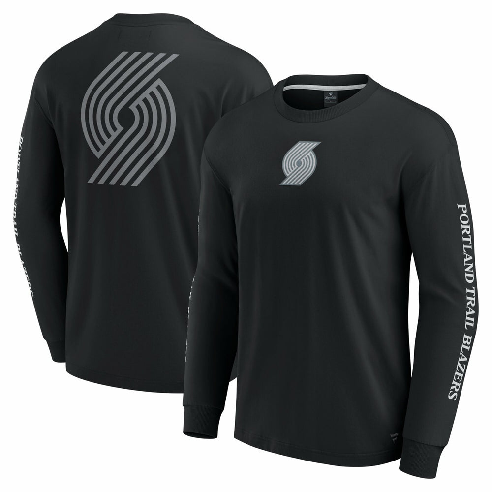 Fanatics - Portland Trail Blazers Elements Strive Long Sleeve T-Shirt  - Black