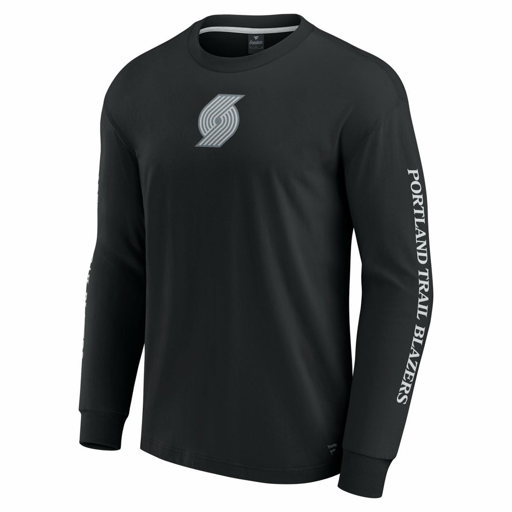 Fanatics - Portland Trail Blazers Elements Strive Long Sleeve T-Shirt  - Black