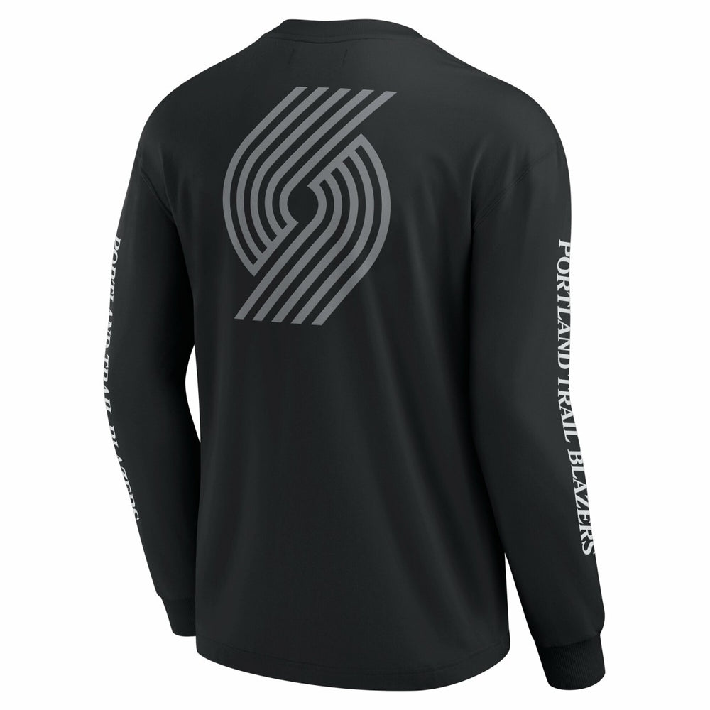 Fanatics - Portland Trail Blazers Elements Strive Long Sleeve T-Shirt  - Black