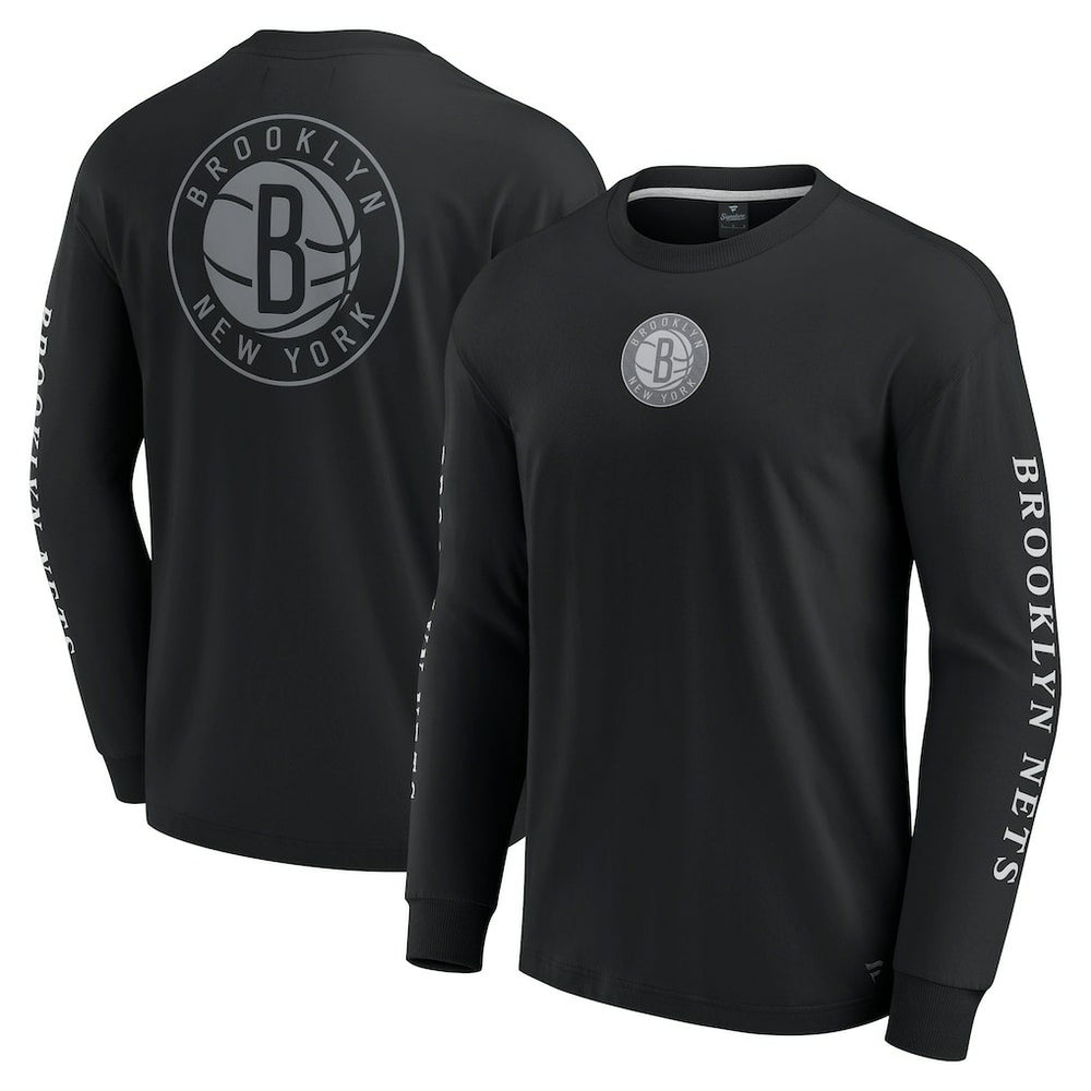 Fanatics - Brooklyn Nets Elements Strive Long Sleeve T-Shirt  - Black