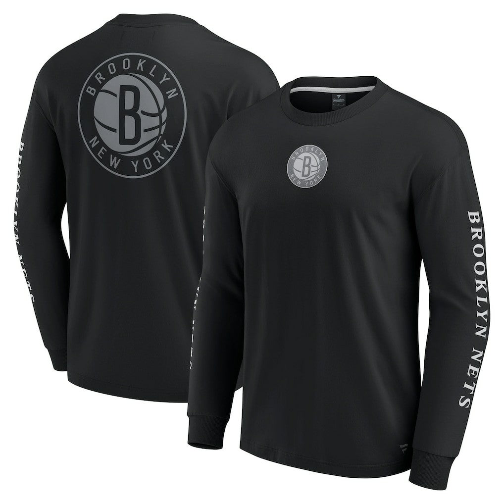 Fanatics - Brooklyn Nets Elements Strive Long Sleeve T-Shirt  - Black