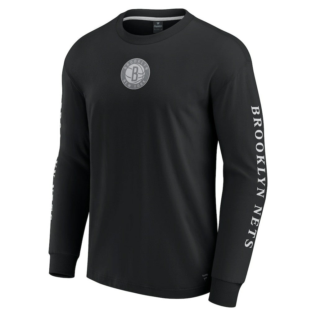 Fanatics - Brooklyn Nets Elements Strive Long Sleeve T-Shirt  - Black