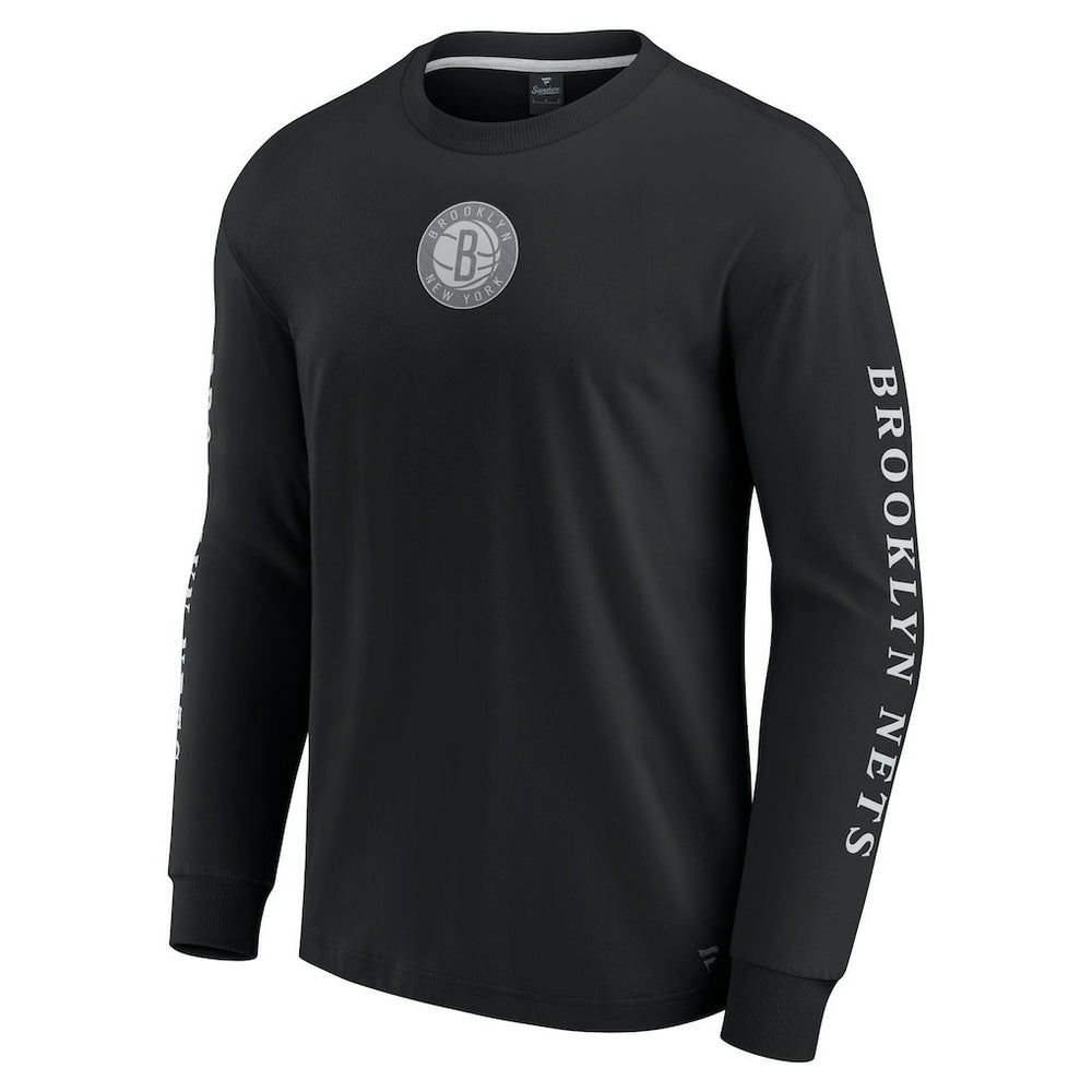 Fanatics - Brooklyn Nets Elements Strive Long Sleeve T-Shirt  - Black