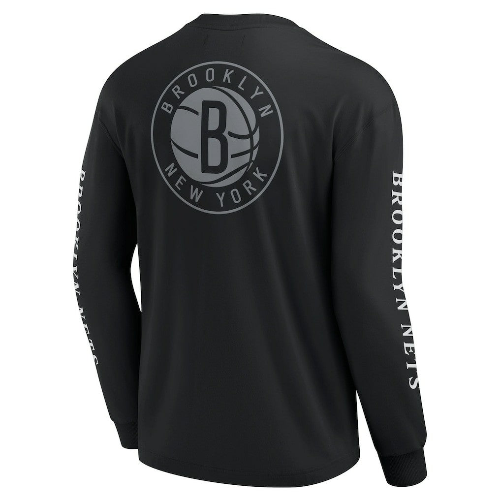 Fanatics - Brooklyn Nets Elements Strive Long Sleeve T-Shirt  - Black