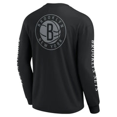 Fanatics - Brooklyn Nets Elements Strive Long Sleeve T-Shirt  - Black