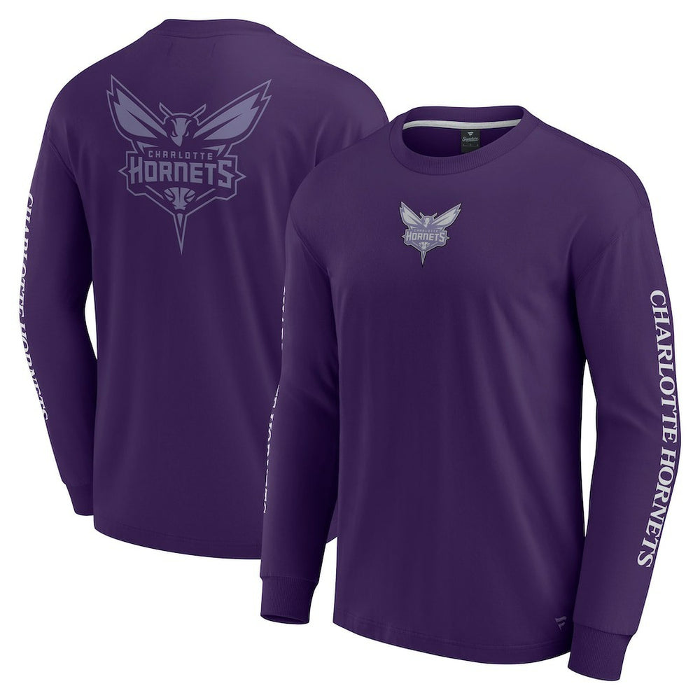 Fanatics - Charlotte Hornets Elements Strive Long Sleeve T-Shirt  - Purple