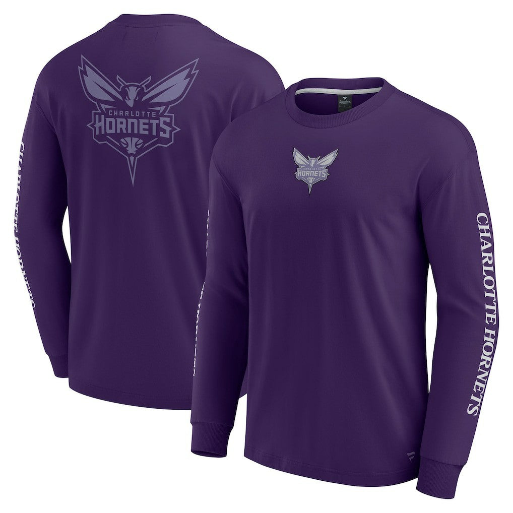 Fanatics - Charlotte Hornets Elements Strive Long Sleeve T-Shirt  - Purple