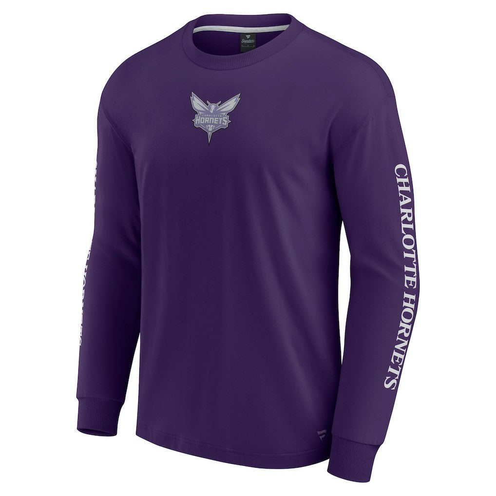 Fanatics - Charlotte Hornets Elements Strive Long Sleeve T-Shirt  - Purple
