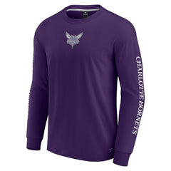 Fanatics - Charlotte Hornets Elements Strive Long Sleeve T-Shirt  - Purple