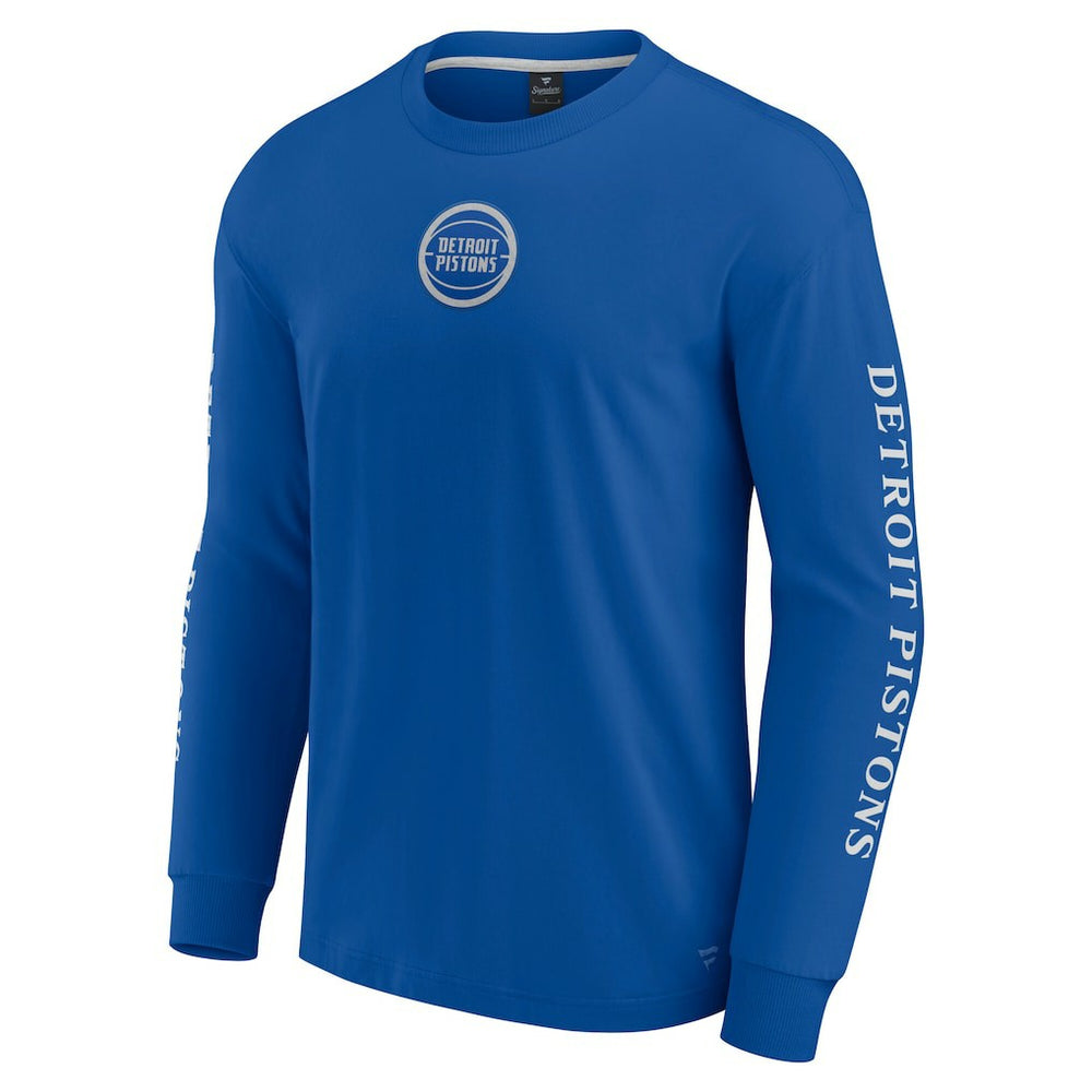 Fanatics - Detroit Pistons Elements Strive Long Sleeve T-Shirt  - Blue