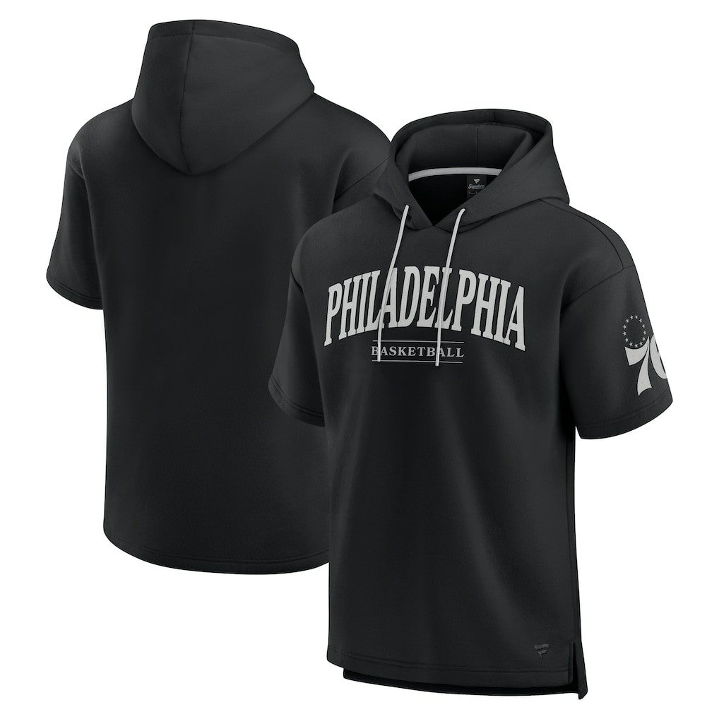 Fanatics - Philadelphia 76ers Elements Ready Short Sleeve Pullover Hoodie - Black