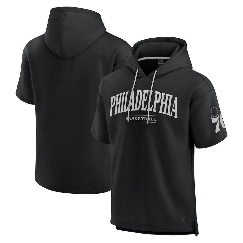 Fanatics - Philadelphia 76ers Elements Ready Short Sleeve Pullover Hoodie - Black
