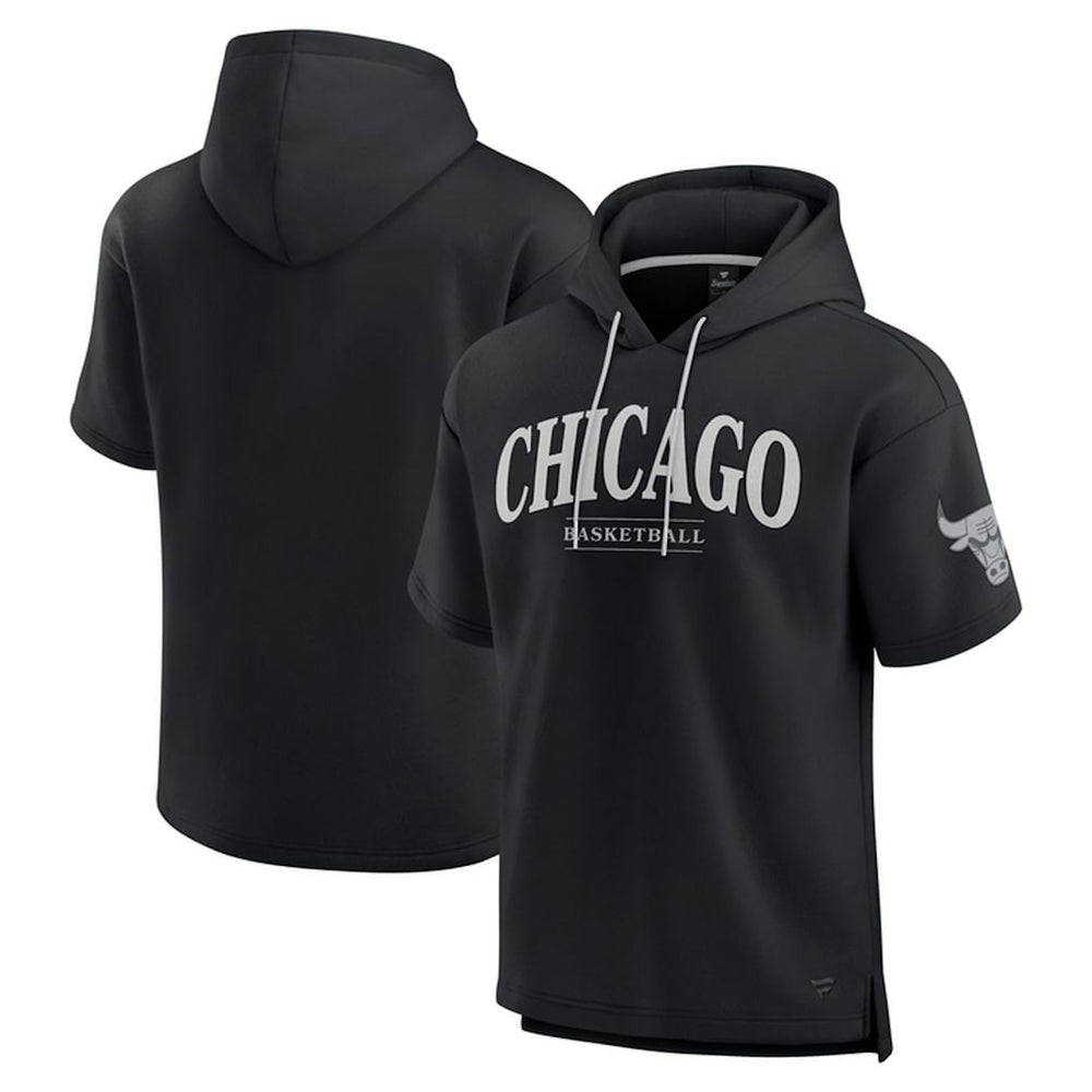 Fanatics - Chicago Bulls Elements Ready Short Sleeve Pullover Hoodie - Black