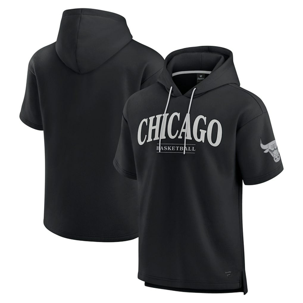 Fanatics - Chicago Bulls Elements Ready Short Sleeve Pullover Hoodie - Black