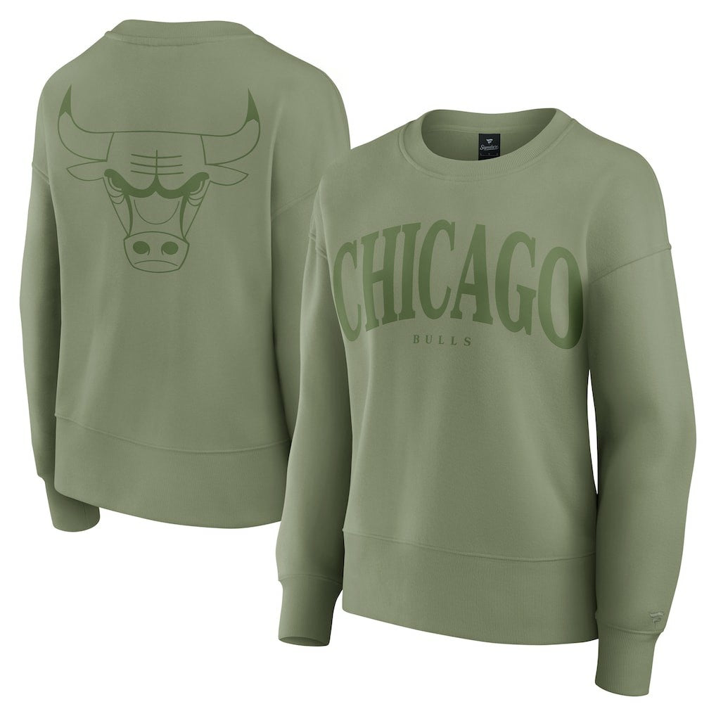 Fanatics - Chicago Bulls Women's Elements Flow Pullover Sweatshirt - Olive