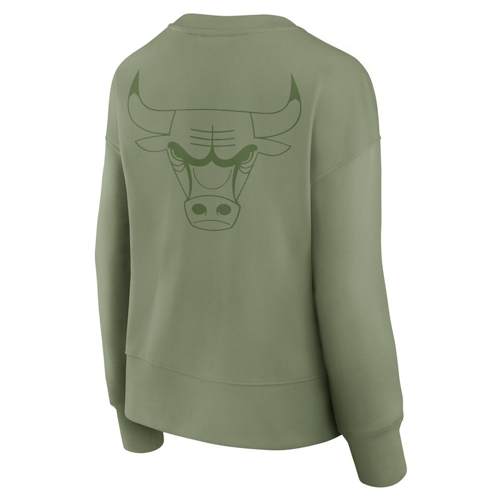 Fanatics - Chicago Bulls Women's Elements Flow Pullover Sweatshirt - Olive