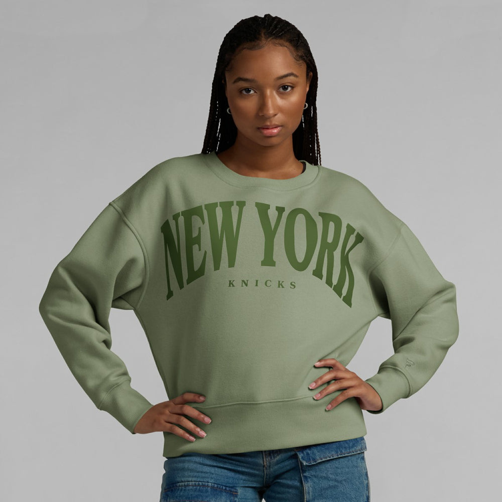 Fanatics - New York Knicks Women's Elements Flow Pullover Sweatshirt - Olive