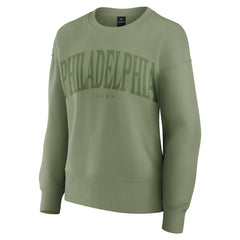 Fanatics - Philadelphia 76ers Women's Elements Flow Pullover Sweatshirt - Olive