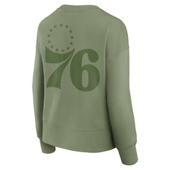 Fanatics - Philadelphia 76ers Women's Elements Flow Pullover Sweatshirt - Olive