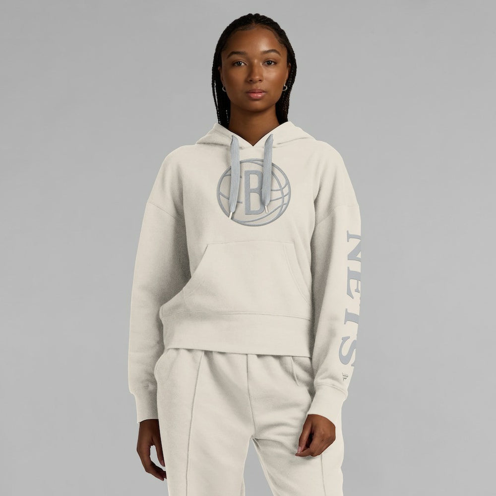 Fanatics - Brooklyn Nets Women's Elements Next Pullover Hoodie - Cream