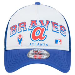 Atlanta Braves New Era Retro Wordmark 9FORTY A-Frame Trucker Adjustable Hat Online