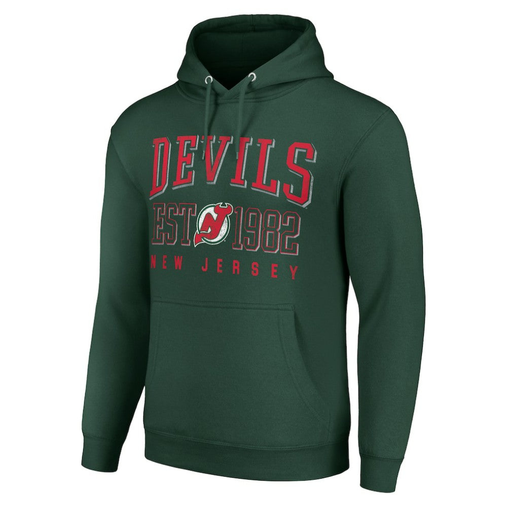 New Jersey Devils - Starter Retro Graphic Pullover Hoodie Green