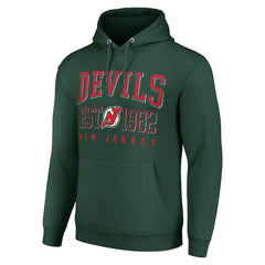 New Jersey Devils - Starter Retro Graphic Pullover Hoodie Green