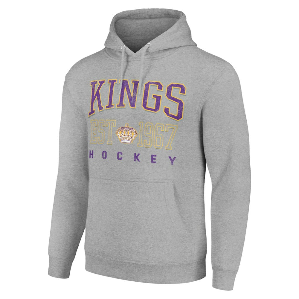 Los Angeles Kings - Starter Retro Graphic Pullover Hoodie Heather Gray