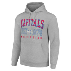 Washington Capitals Starter Retro Graphic Pullover Hoodie Heather Gray