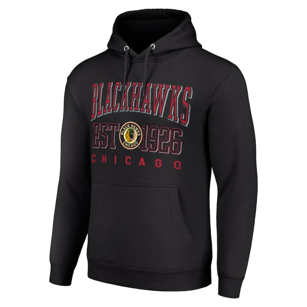 Chicago Blackhawks Starter Retro Graphic Pullover Hoodie Black