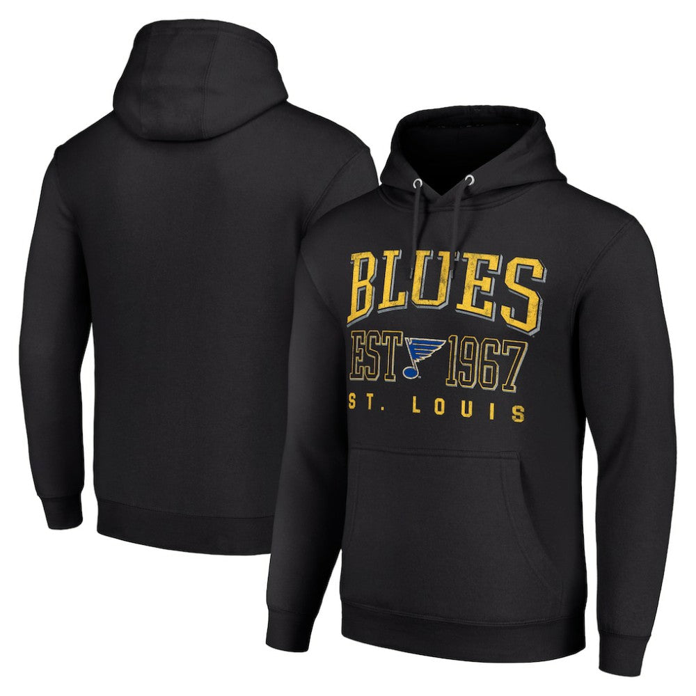 St. Louis Blues - Starter Retro Graphic Pullover Hoodie Black