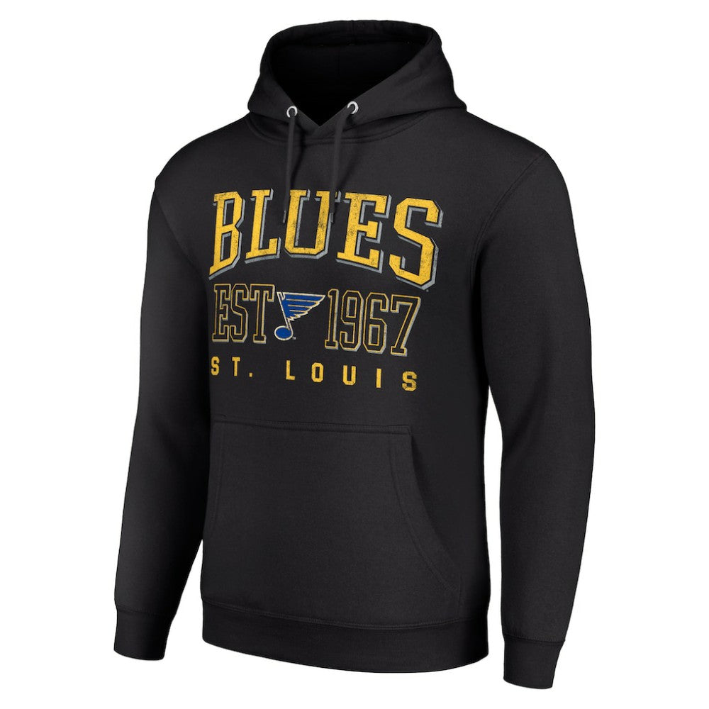 St. Louis Blues - Starter Retro Graphic Pullover Hoodie Black