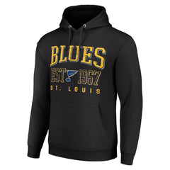St. Louis Blues - Starter Retro Graphic Pullover Hoodie Black