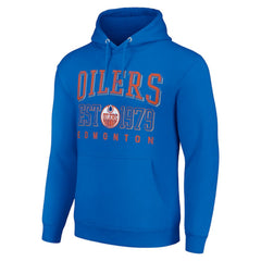 Edmonton Oilers - Starter Retro Graphic Pullover Hoodie Royal